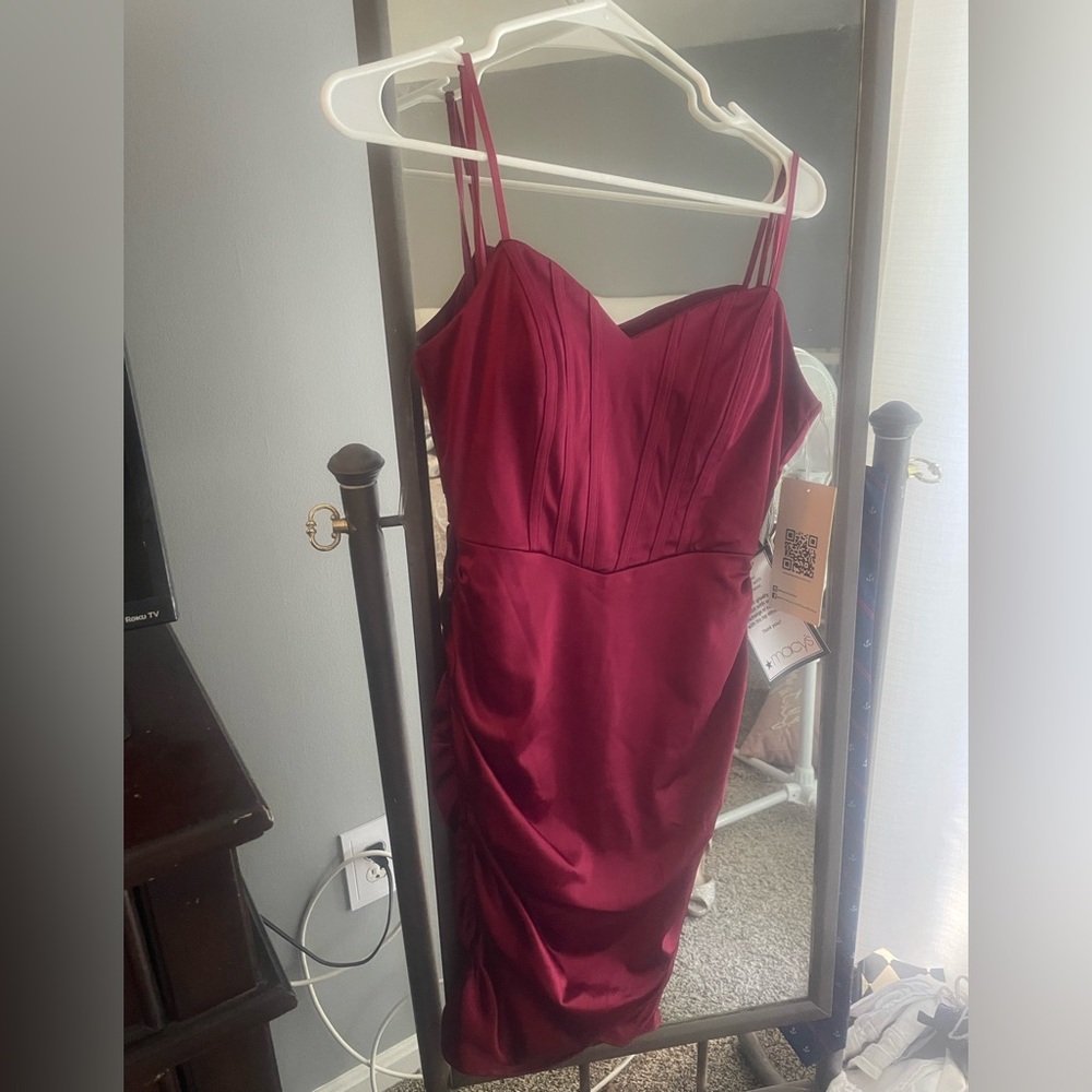 Elegant Burgundy Dress